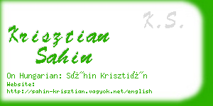 krisztian sahin business card